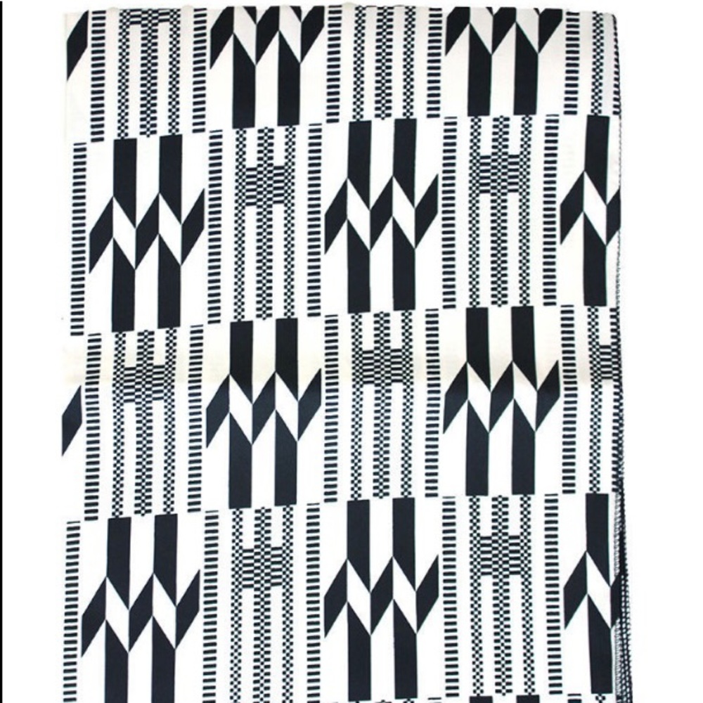 Black and white Kente print Headwrap